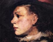 弗兰克 杜韦内克 : Profile of Girl with Hat